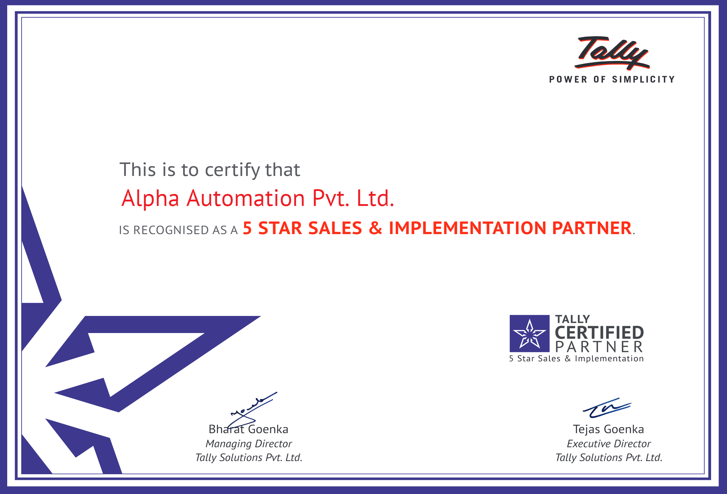 tally-5-Star-Partner-Certificate