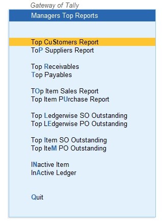 Top MIS Reports
